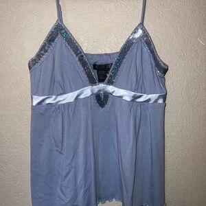 VENUS blue Sequin Cami Top